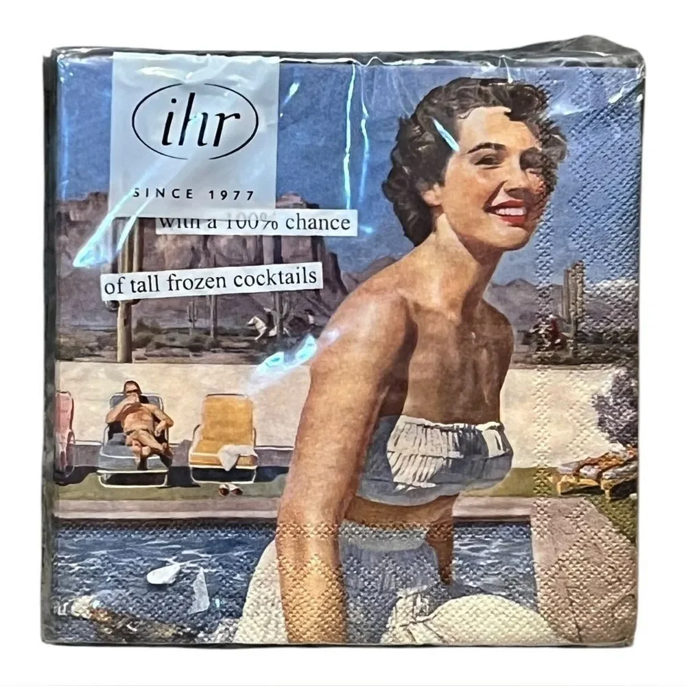 Hot and Dry Funny Cocktail Napkins by Anne Taintor Set of 20 New